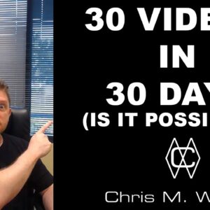30 YouTube Videos In 30 Days?