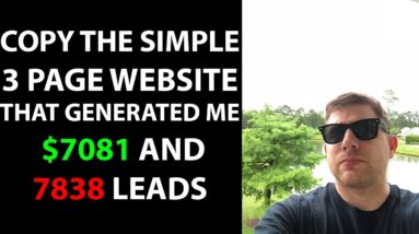 Copy The Simple 3 Page Website That Generated Me $7081 And 7838 Leads