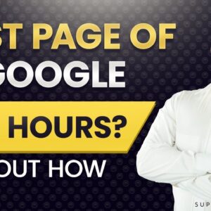 How To Get On The First Page Of Google In 24 Hours