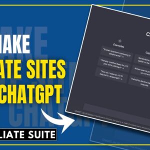 Make Affiliate Sites With ChatGPT | AI Affiliate Suite Review Make Affiliate Sites With ChatGPT